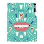 Diár DESIGN denný A5 2027 slovenský - mätová - zubár