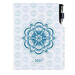 Diár DESIGN denný B6 2027 poľský - Mandala modrý