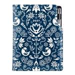 Diár DESIGN denný B6 2027 poľský - modrá - Folk