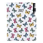 Diár DESIGN denný B6 2027 poľský - Motýle farebné