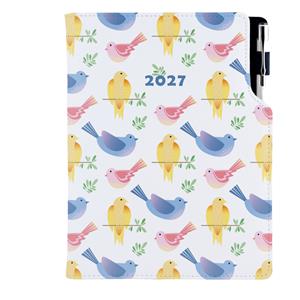 Diár DESIGN denný B6 2027 poľský - Vtáky