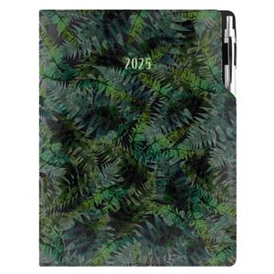 Diár DESIGN týždenný A4 2025 poľský - čierna Papraď