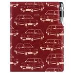 Diár DESIGN týždenný A4 2026 český - bordová - Maluch