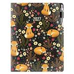 Diár DESIGN týždenný A4 2027 - čierna - Líška