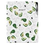 Diár DESIGN týždenný A4 2027 poľský - Avokádo