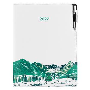 Diár DESIGN týždenný A4 2027 polský - biela - hory