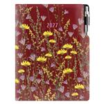 Diár DESIGN týždenný A4 2027 poľský - borodová - Lúka