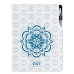 Diár DESIGN týždenný A4 2027 poľský - Mandala modrý
