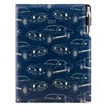 Diár DESIGN týždenný A4 2027 polský - modrá - Mustang