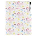 Diár DESIGN týždenný A4 2027 poľský - Unicorn