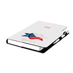 Diár DESIGN týždenný A5 2025 český - biela - Česko - vlajka