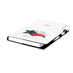 Diár DESIGN týždenný A5 2027 český - biela - Česko - vlajka