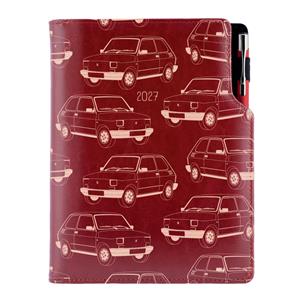 Diár DESIGN týždenný A5 2027 polský - bordová - Maluch