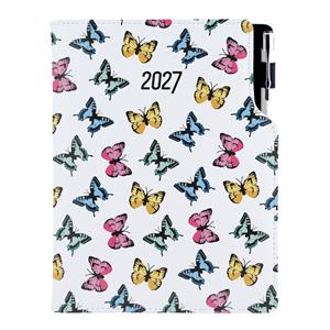 Diár DESIGN týždenný A5 2027 poľský - Motýle farebné