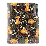 Diár DESIGN týždenný A5 2027 slovenský - čierna - Líška