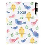 Diár DESIGN týždenný B5 2025 - Vtáky