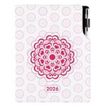 Diár DESIGN týždenný B5 2026 - Mandala červená
