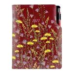 Diár DESIGN týždenný B5 2027 - bordová - Lúka