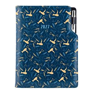 Diár DESIGN týždenný B5 2027 - modrá - Kaderník