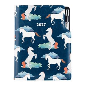 Diár DESIGN týždenný B5 2027 - modrá - Kone