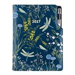 Diár DESIGN týždenný B5 2027 poľský - modrý - vážky