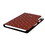 Diár DESIGN týždenný B6 2025 - hnedá - biely kvet