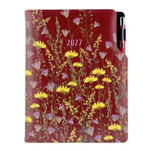 Diár DESIGN týždenný B6 2027 - bordová - Žeriav