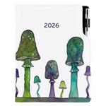 Diár DESIGN týždenný špeciál A5 2026 - Huby