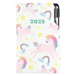 Diár DESIGN týždenný vreckový 2025 poľský - Unicorn