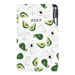 Diár DESIGN týždenný vreckový 2027 český - Avokádo