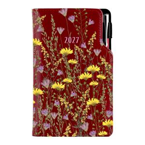 Diár DESIGN týždenný vreckový 2027 český - borodová - Lúka