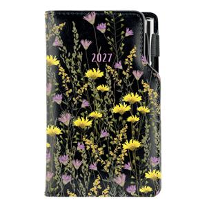 Diár DESIGN týždenný vreckový 2027 český - čierna - Lúka