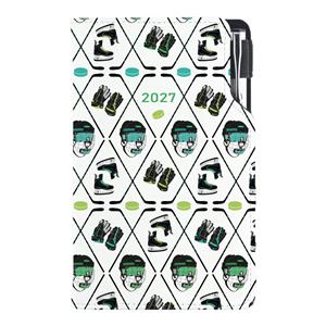 Diár DESIGN týždenný vreckový 2027 český - Hokej