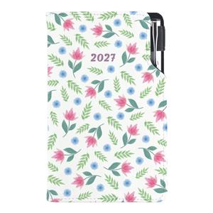 Diár DESIGN týždenný vreckový 2027 český - Jarné kvety