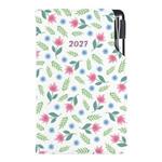 Diár DESIGN týždenný vreckový 2027 český - Jarné kvety