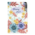 Diár DESIGN týždenný vreckový 2027 český - Jesenné kvety