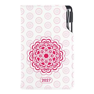 Diár DESIGN týždenný vreckový 2027 český - Mandala červená