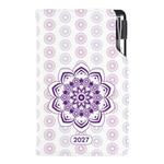Diár DESIGN týždenný vreckový 2027 český - Mandala fialová