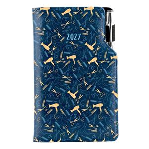 Diár DESIGN týždenný vreckový 2027 český - modrá - Kaderník