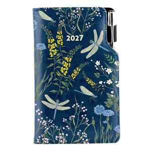 Diár DESIGN týždenný vreckový 2027 český - modrá - Vážky