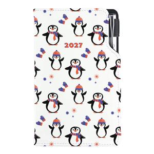 Diár DESIGN týždenný vreckový 2027 český - Tučniak