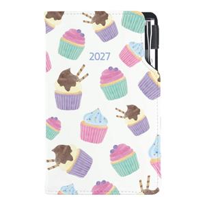 Diár DESIGN týždenný vreckový 2027 poľský - Cupcake