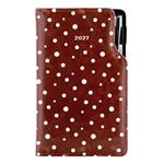 Diár DESIGN týždenný vreckový 2027 poľský - hnedá - bodky