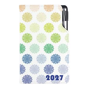 Diár DESIGN týždenný vreckový 2027 poľský - Mandala farebný