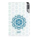 Diár DESIGN týždenný vreckový 2027 poľský - Mandala modrý