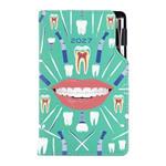 Diár DESIGN týždenný vreckový 2027 polský - mätová - zubár