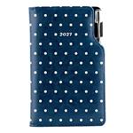 Diár DESIGN týždenný vreckový 2027 poľský - modrý - bodky