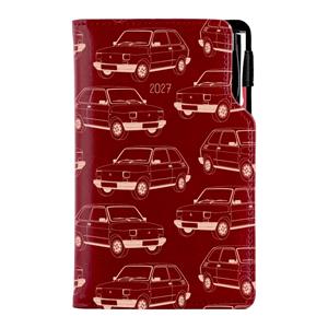 Diár DESIGN týždenný vreckový 2027 slovenský - bordová - Maluch