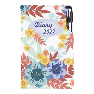 Diár DESIGN týždenný vreckový 2027 slovenský - Jesenné kvety