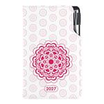 Diár DESIGN týždenný vreckový 2027 slovenský - Mandala červená